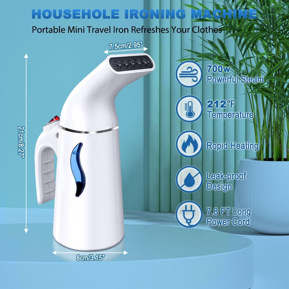 S·K·G SOUKENGEN Garment Steamer - Portable 150ml Travel Steam Iron for Clothing Wrinkle Removal, 110V