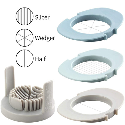 Ruibo Strawberry Slicer/Cutter With Stainless Steel Cutting Wires for Hard Boiled Egg Slicer Multicolour