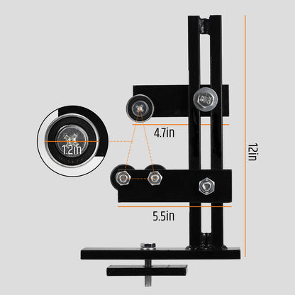 WOODSTARTER L-Shape Wood Lathe Steady Rest, Adjustable 3 Fixed Wheels to Prevent Radial Jitter for Long Wood Strips, Essential Wood Lathe Accessory for Smooth Woodturning