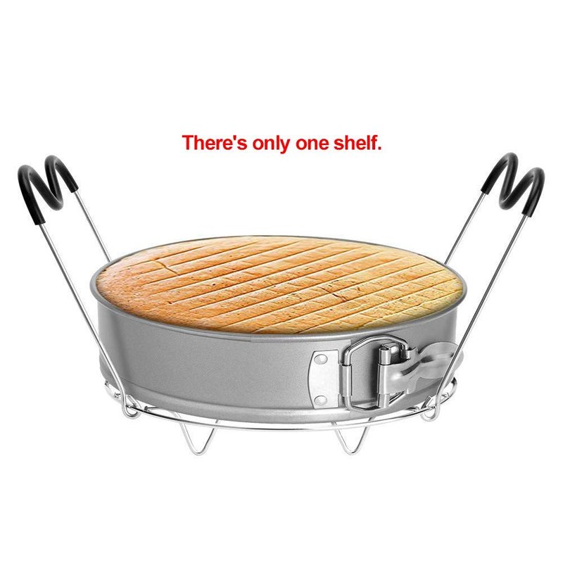 Steamer Rack Trivet with Silicone Handle Compatible with Instant Pot, 6, 8 Quart Steamer Wire Cooling-Rack Trivet Accessory for Healthier Meals, Multi-Use Rack for Roasting & Serving