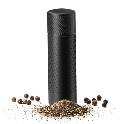 Pepper Grinder, Homnoble Professional Grade Pepper Grinder, Heavy Duty Pepper Mill, Refillable Aluminum Manual Pepper Mill with Adjustable Coarseness and Stainless Steel Blade