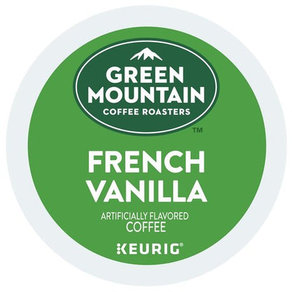 Green Mountain Coffee French Vanilla K-Cup Pods - Light Roast, 144 Count (6 Boxes of 24 Pods)