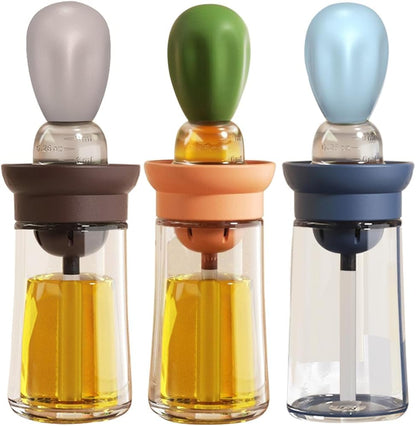 3 Pack 2 1 180ml, T-OB21 TINMIX Oil Dispenser with Brush - IN Olive Oil Dispensing Bottle with Basting Brush