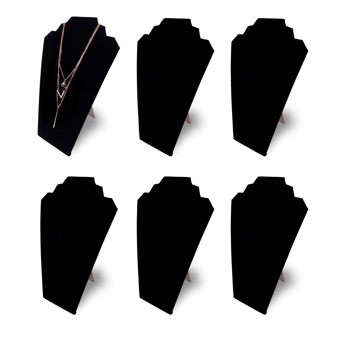 Super Z Outlet 12.5" Black Velvet Jewelry Easel Display Stand Tower Rack for Home Bedroom (6 Pieces)