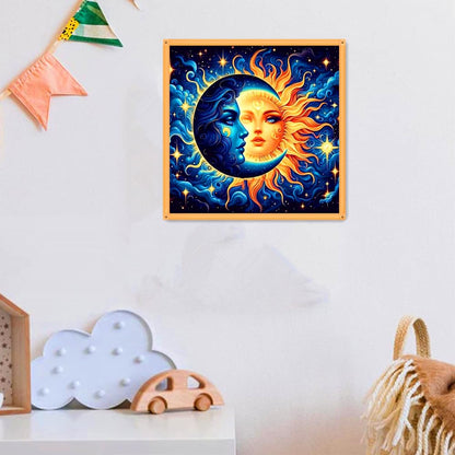 MMAHD Diamond Painting Kit, Sun Scene, 12x12 Inches Full Drill Diamond Art, 5D DIY Craft Set with Tools