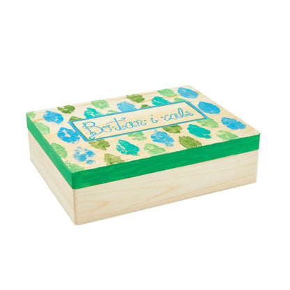 Bright Creations Unfinished Wooden Storage Box - 9 x 12 x 3.3 In, Paulownia Wood, Hinged Lid - Jewelry Box & Craft Storage - Paintable Chest for DIY Projects