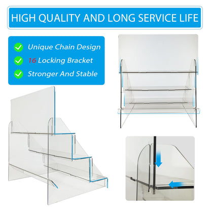 MgcSTEM 18.55''x16''x15'' Portable Product Display Stand -Transparent display table Repeatable Assembly/Disassembly Display Shelf for Craft Show Display,Retail Display,Farmers Markets,Candy Display,vendors