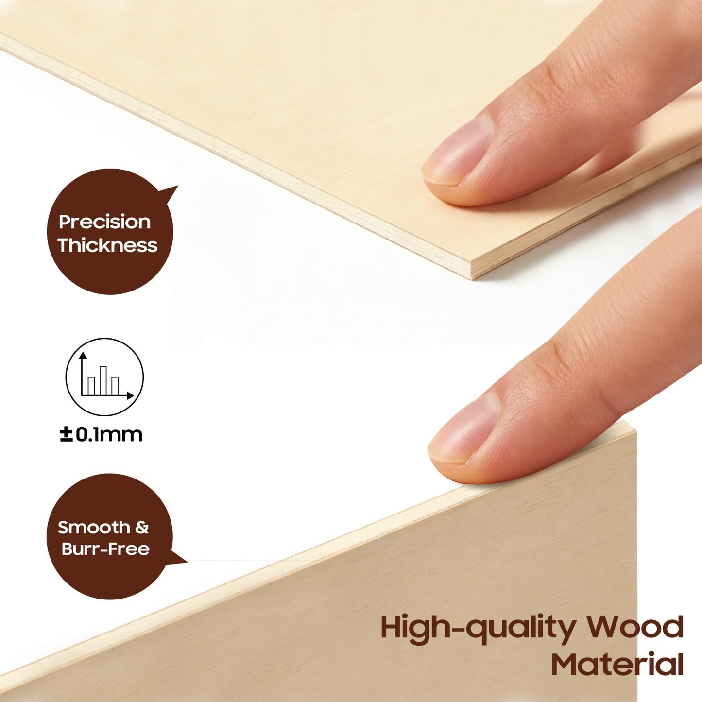 Basswood Plywood Sheets,12 Pack 12 x 12 x 1/16 Inch Unfinished Plywood Sheets for Laser Cutting,Engraving,Wood Burning,Drawing,Dollhouse,Diorama,Studio DIY & Party Decor