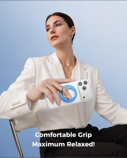 SUPERONE for MagSafe Phone Grip, Adjustable Magnetic Phone Ring Holder Removable Finger Phone Ring Kickstand Compatible with MagSafe Accessories Only for iPhone 17 & 16 & 15 & 14 & 13 & 12 Series