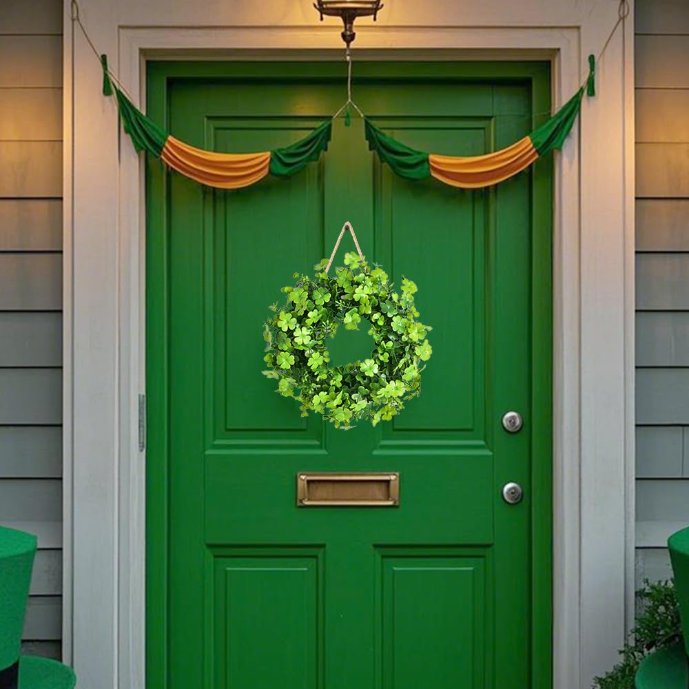 2 Pack Large Round Metal Wreath Form - 14 inch Dark Green Wreath Ring for Christmas Wreath Making Supplies, Door Decor