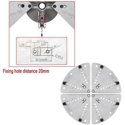 findmall 8-1/4 Flat Lathe Chuck Jaws for Finishing and Polishing Woodturning Bowl and Plate Bottoms