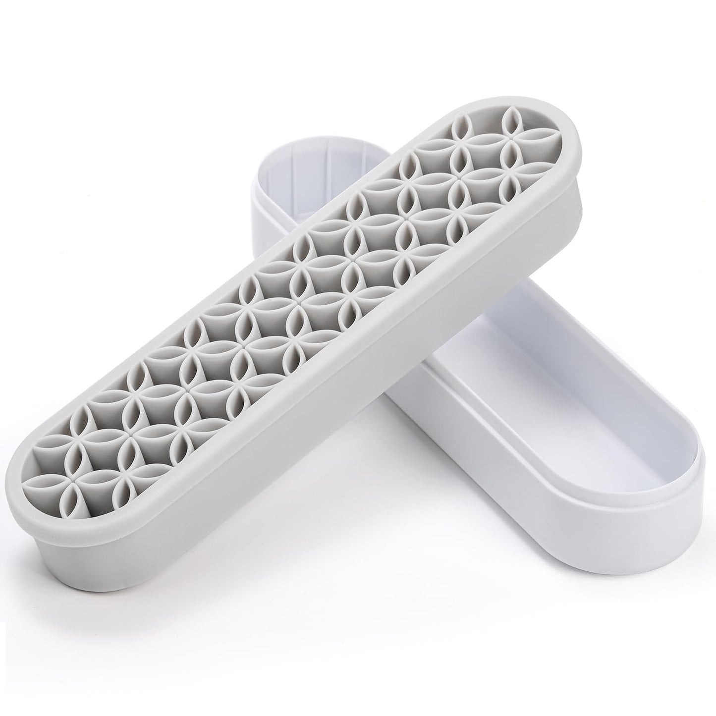 Elsjoy 3 Pack Silicone Makeup Brush Holder, Desktop Cosmetic Organizer Pen Holder, Sewing Tool Holder Beauty Tool Organizer Stand for Brush, Scissors, Toothbrush