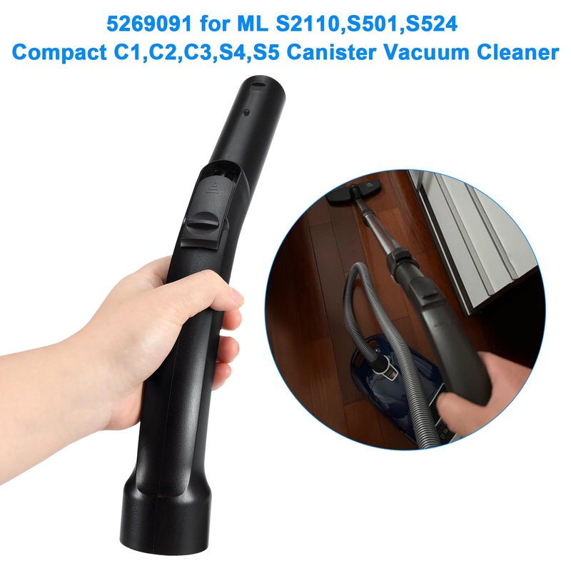 Vacuum Plastic Bent End Hose for Miele S2110, S501, S524 Compact C1,C2,C3,S4,S5 Vacuum Attachments 9442601, 5269091, 5269090, 9442600 Vacuum Cleaner Parts Vacuum Hose
