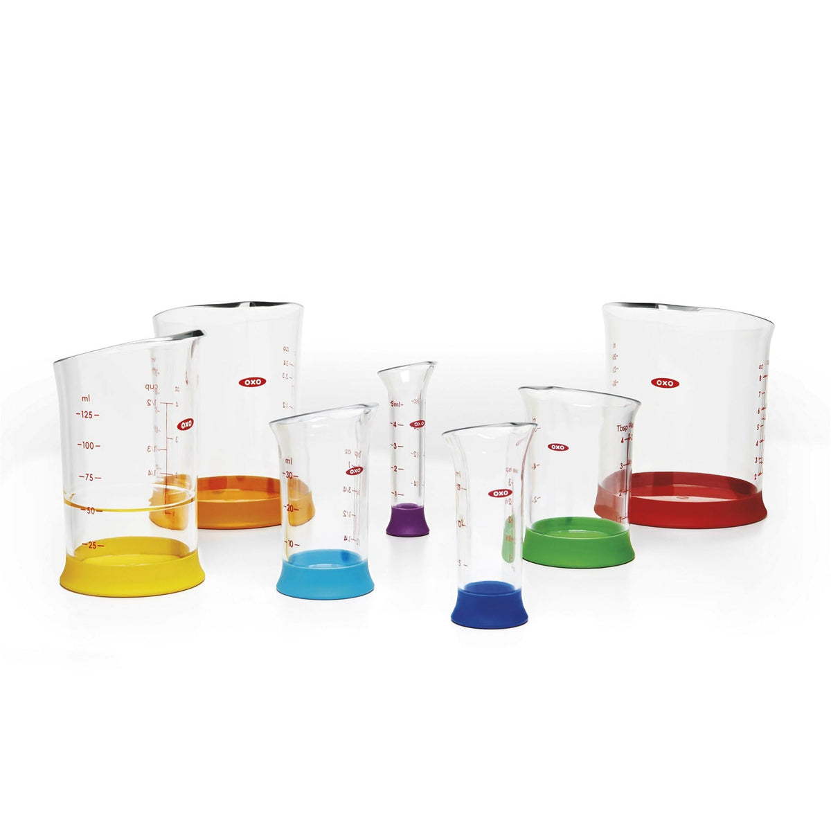 OXO Good Grips 7-Piece Nesting Measuring Beaker Set, Multicolored