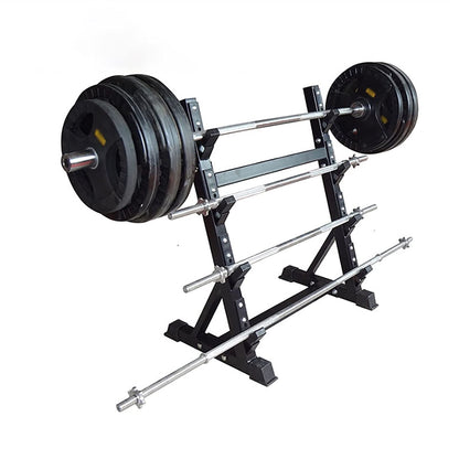 KYTGFH Heavy-Duty 4-Tier Dumbbell and Barbell Storage Rack, Commercial and Home Gym Equipment Organizer for Efficient Weight Management
