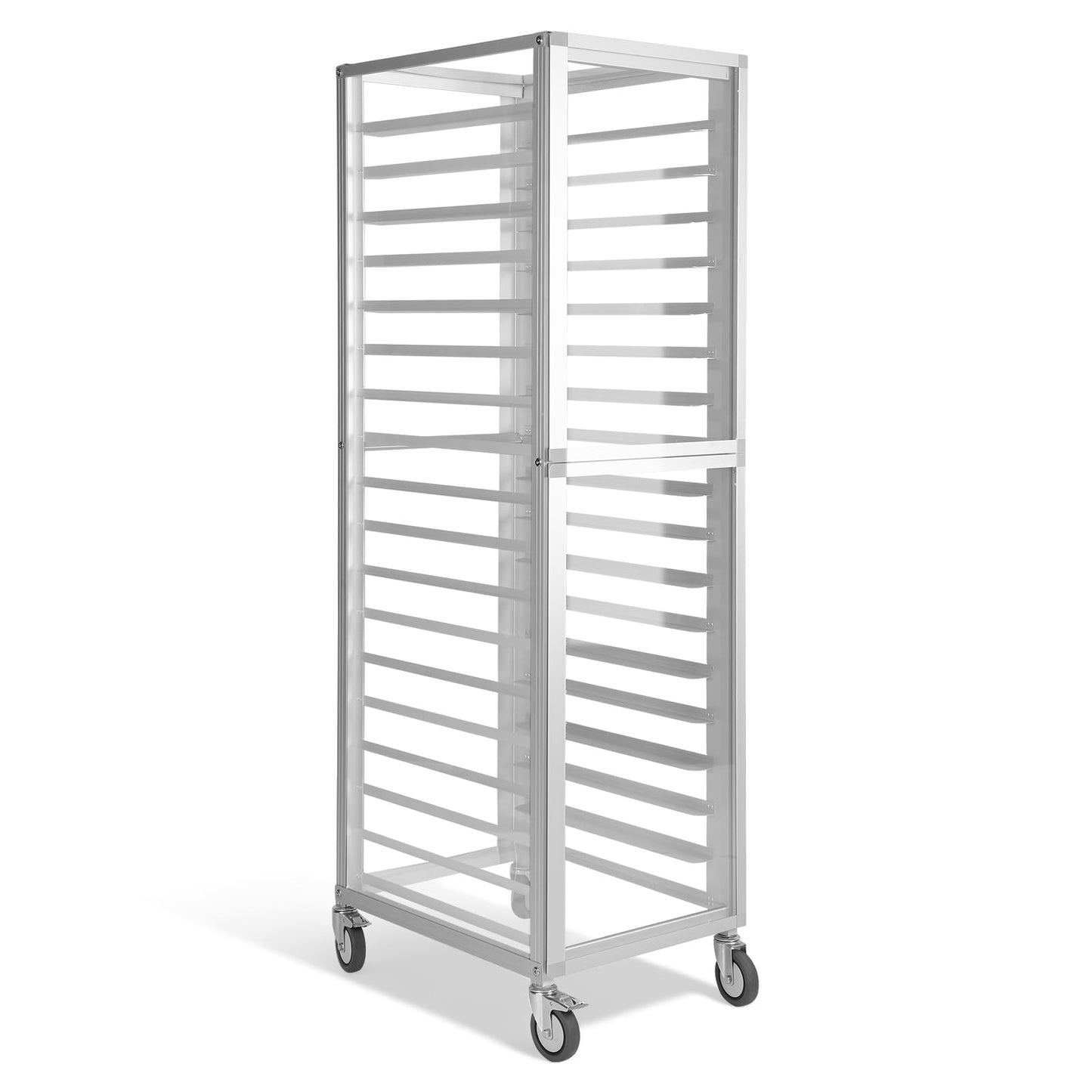 18 Tiers Aluminium Bun Pan Rack with Wheels NSF Commercial Bakery Racks for Kitchen Home Bread Baking Restaurant & Catering 18.5x24.6x70in