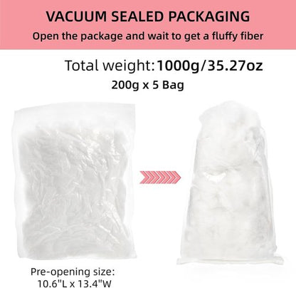 Cididu Fake Snow | 1000g Fluffy Artificial Fiber Fill for Christmas Decor - White Indoor Home Decoration