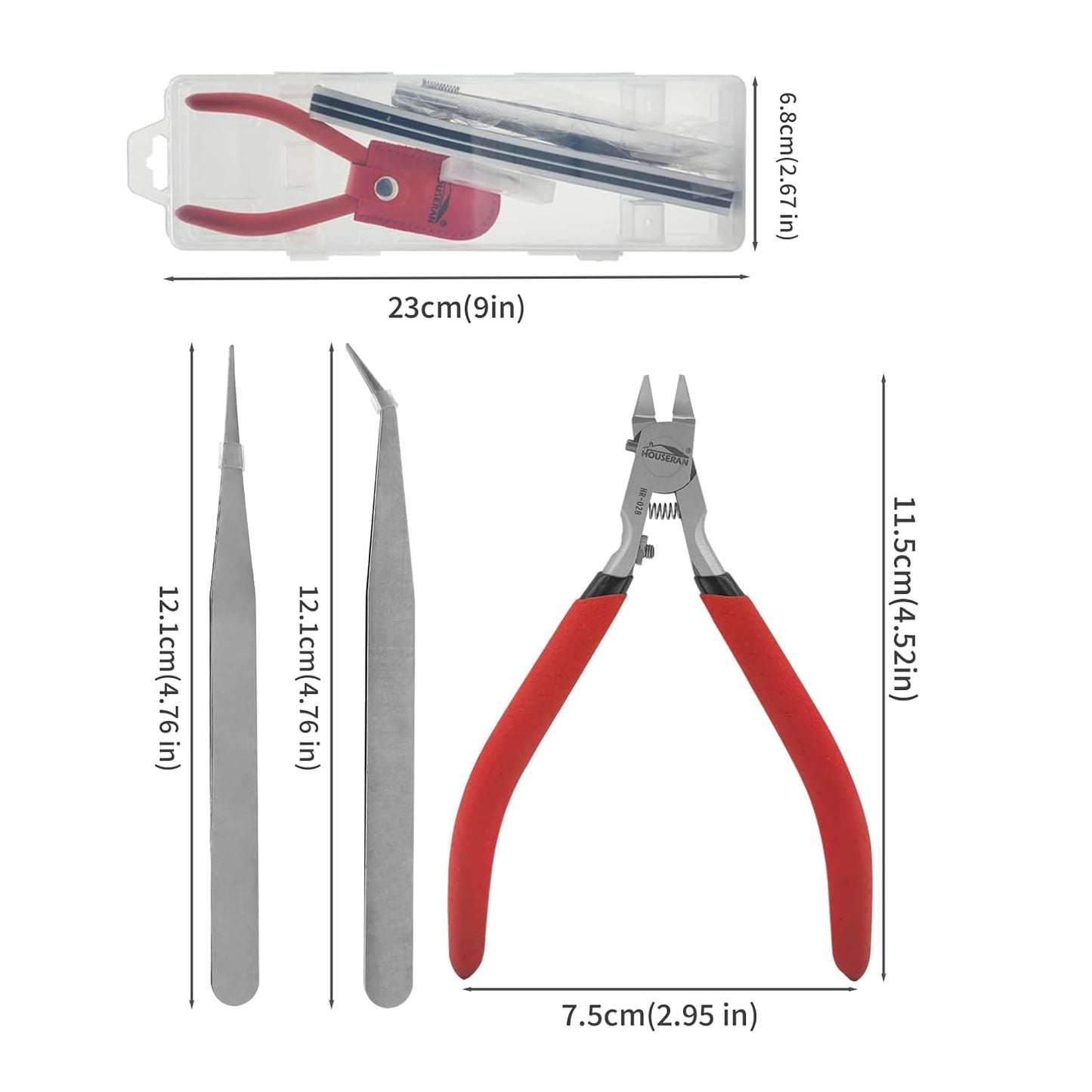 HOUSERAN 4.7inch Model Nippers with Single Blade, Modeling Tool Kits Sprue Cutters for Plastic Models Clippers for Gunpla Gundam Hobby Tools for Model Building
