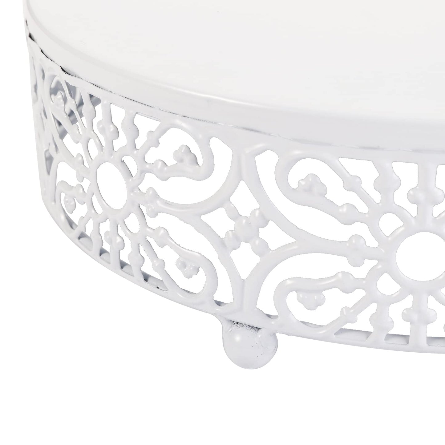 Hedume 3-Piece Cake Stand Set, Round Metal Cake Stands, Dessert Cupcake Stands, Cupcake Pastry Candy Plate for Wedding, Event, Birthday Party
