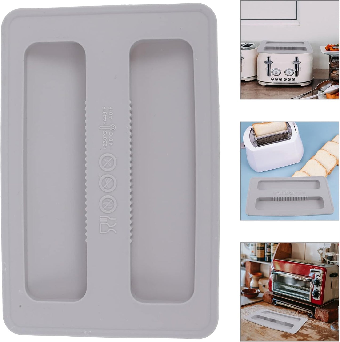 UPKOCH 2 Slice Toaster Cover Silicone Lid Bread Maker Dirt Cover, Top Cover for Toaster Appliance and Sandwich Machine