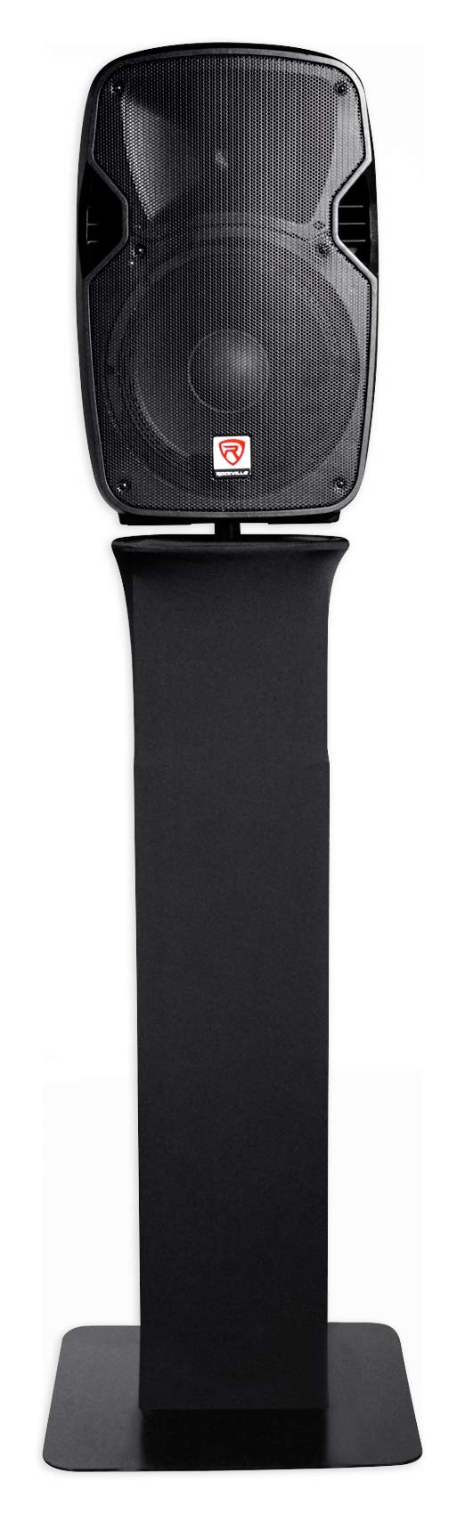 Rockville RTP82B 8 ft Adjustable Black Totem Moving Head Light Stand, Dual Scrims, Travel Bags, Speaker Mount, for DJs and Stage Lighting