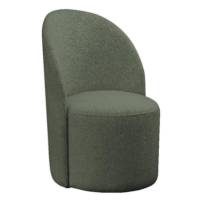Meridian Furniture 528Green Hautely Collection Modern | Contemporary Boucle Fabric Upholstered Accent or Dining Chair with Rich Green Boucle Fabric, 24" W x 26" D x 35" H, Green