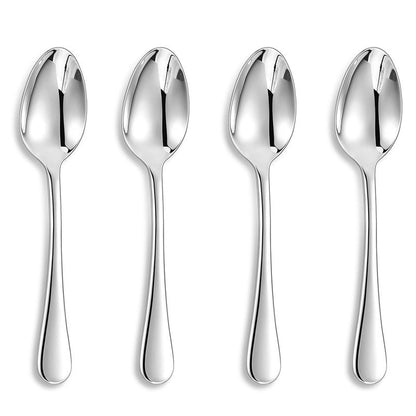 KEAWELL Premium Verona 4-Piece 6.5 inch Spoon Set – 18/10 Stainless Steel, Heavy-Duty Mirror-Finished Silverware for Daily Meals, Hosting and Special Occasions (4, Teaspoons)