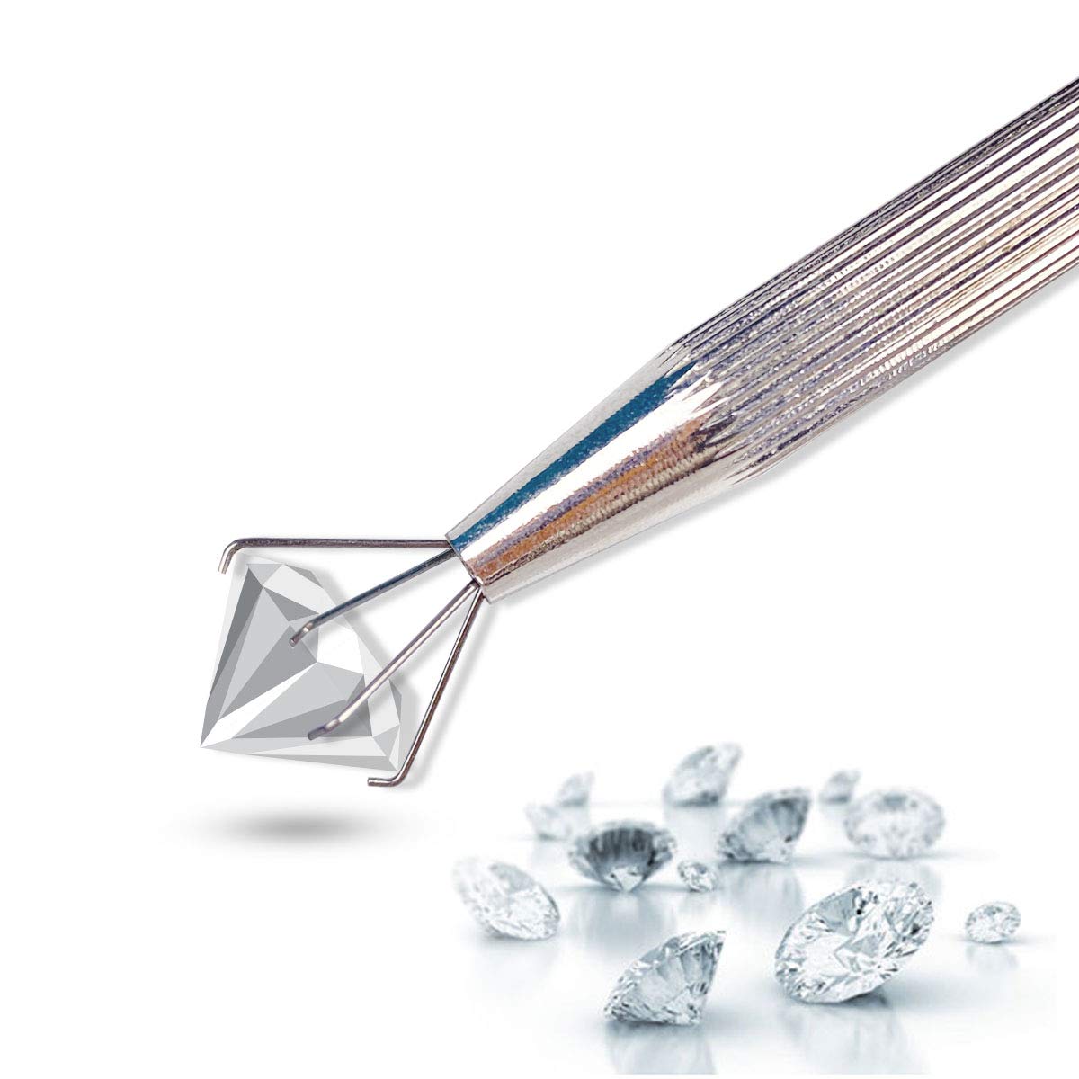 TANJIN Jewelry Gemstone Pick Up Holder Tool 4 Prongs Diamond Claw Tweezers Parts Beads