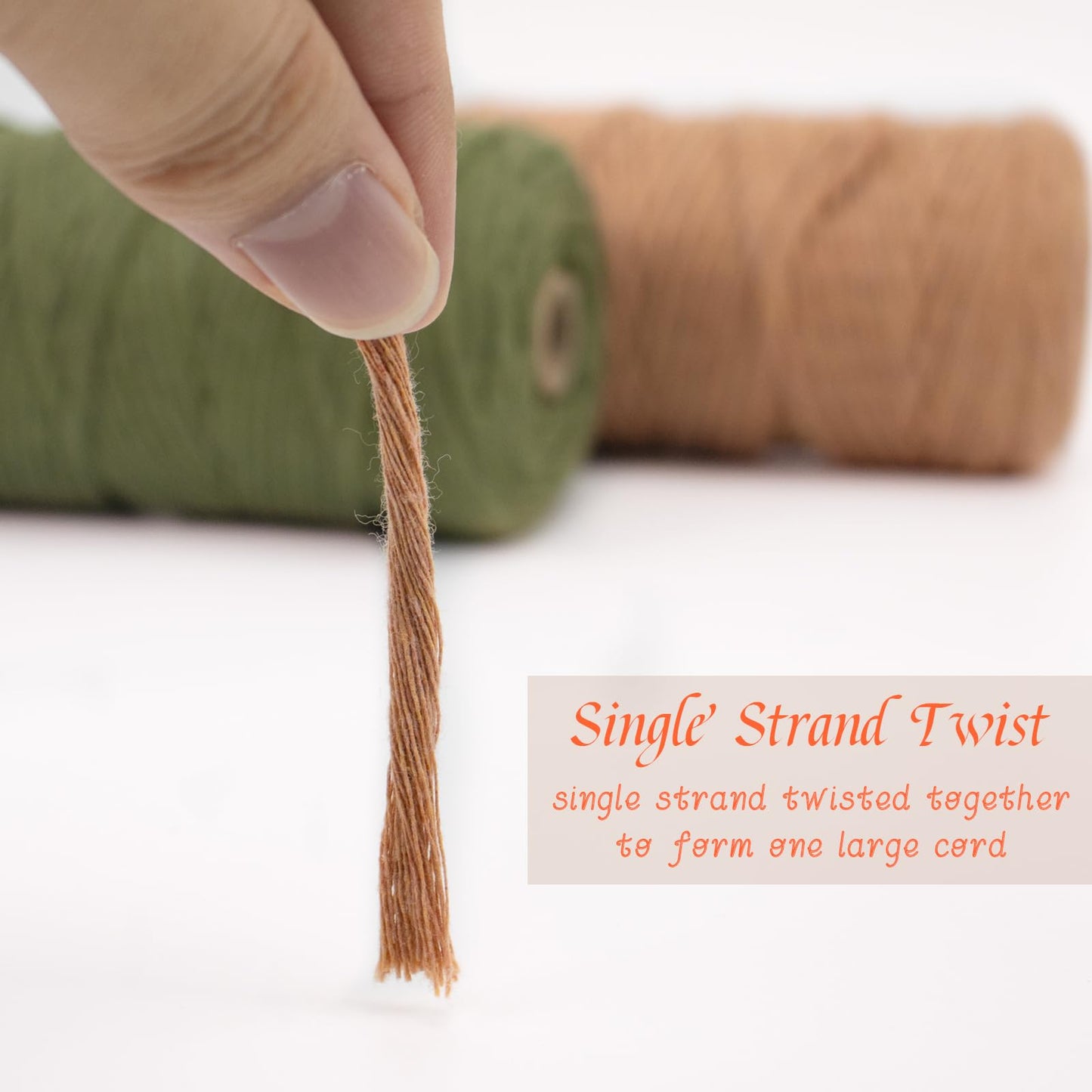 JeogYong Single Strand Macrame Cord 1mm x 426 Yards (1279 Feet) Soft Cotton Rope Macrame Yarn 1 mm Macrame Cord, Macrame Supplies for Crafts Wall Hangings Plant Hangers Decorations (Red)