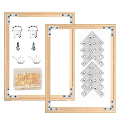 2 Set 12"X 16" DIY Wood Canvas Stretcher Bars,Removable Canvas Frames Kit,Lightweight Sturdy Stretcher Frames for Oil Painting,Diamond Painting,Canvas Painting and Needle Arts Supplies (12in*16in)