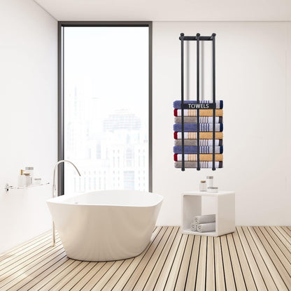 3 Towel Storage, Towel Rack Wall Mount for Small Bathroom, LAFEALO New Upgrade Bar Towel Racks for Bathroom, Towel