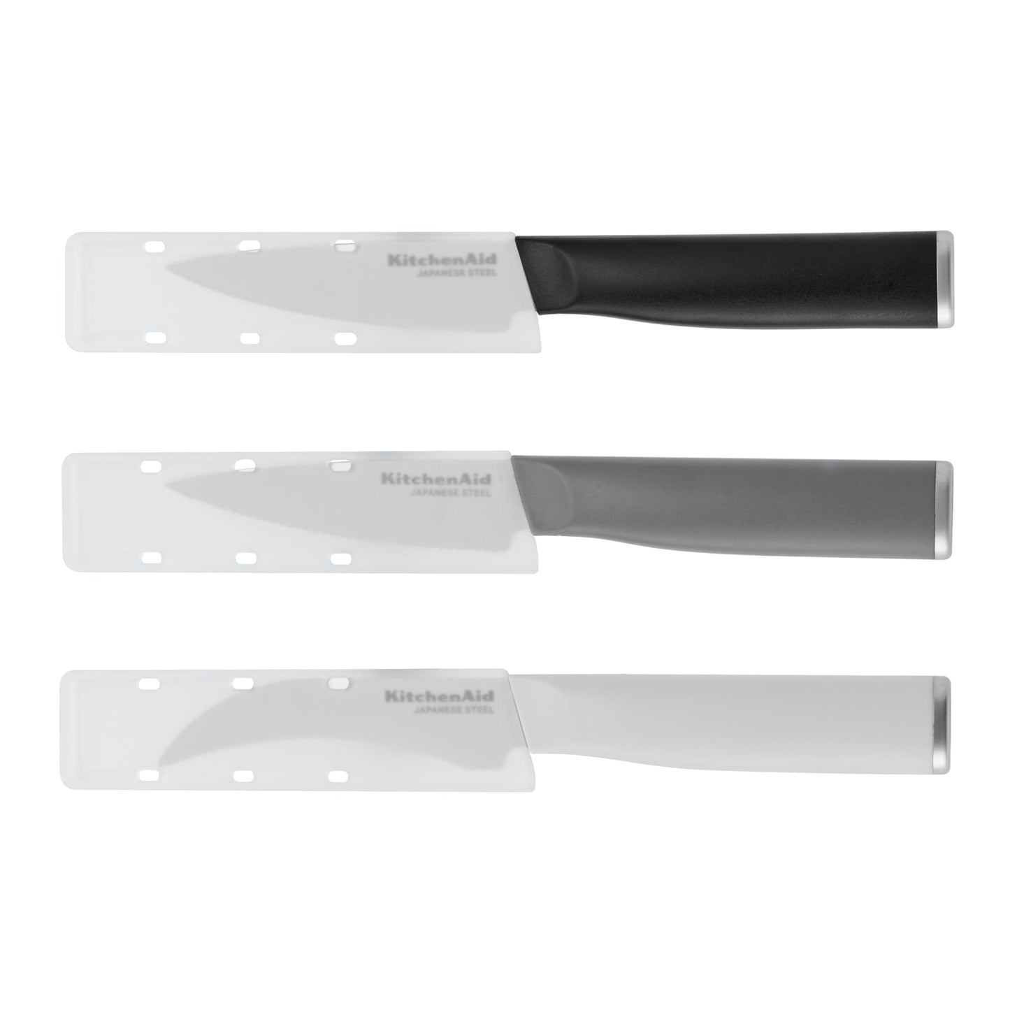 KitchenAid Paring Knife Set, Stainless Steel Kitchen Knife Set, Razor-Sharp Blades, 3 Piece, Multicolor