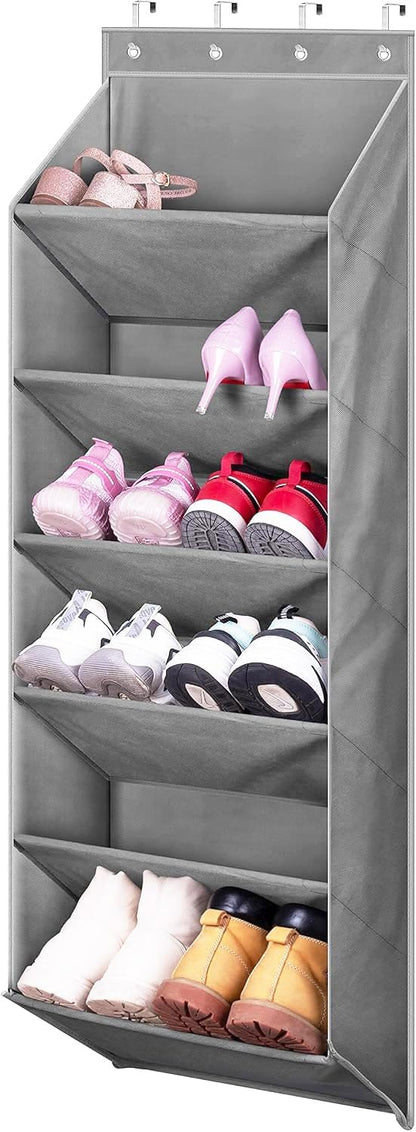 12 Closet MISSLO Door Shoe Rack with Deep Pockets for Pairs of Shoe Organizer Over the Door Hanger for and Dorm Narrow