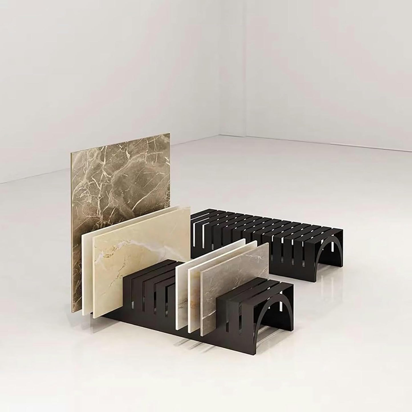 LGEOELIAS Floor Tile Display Rack,Wooden Floor Sample Holder,Sample Door Stand,Commercial Floor Tile Display Shelf for Retail Stores