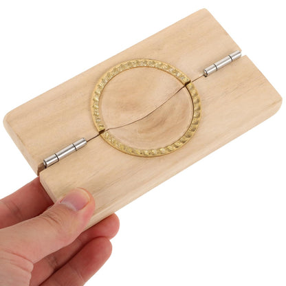 PRETYZOOM Dumpling Artifact Wooden Dumpling Press Mold 5.7In Dough Presser for Homemade Making Kitchen Tool