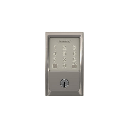 Schlage Encode Smart WiFi Deadbolt Lock for Front Door - Keyless Entry with App or Touchscreen - Works with Alexa, Hey Google, & Airbnb - Create Codes for Guests - Matte Black