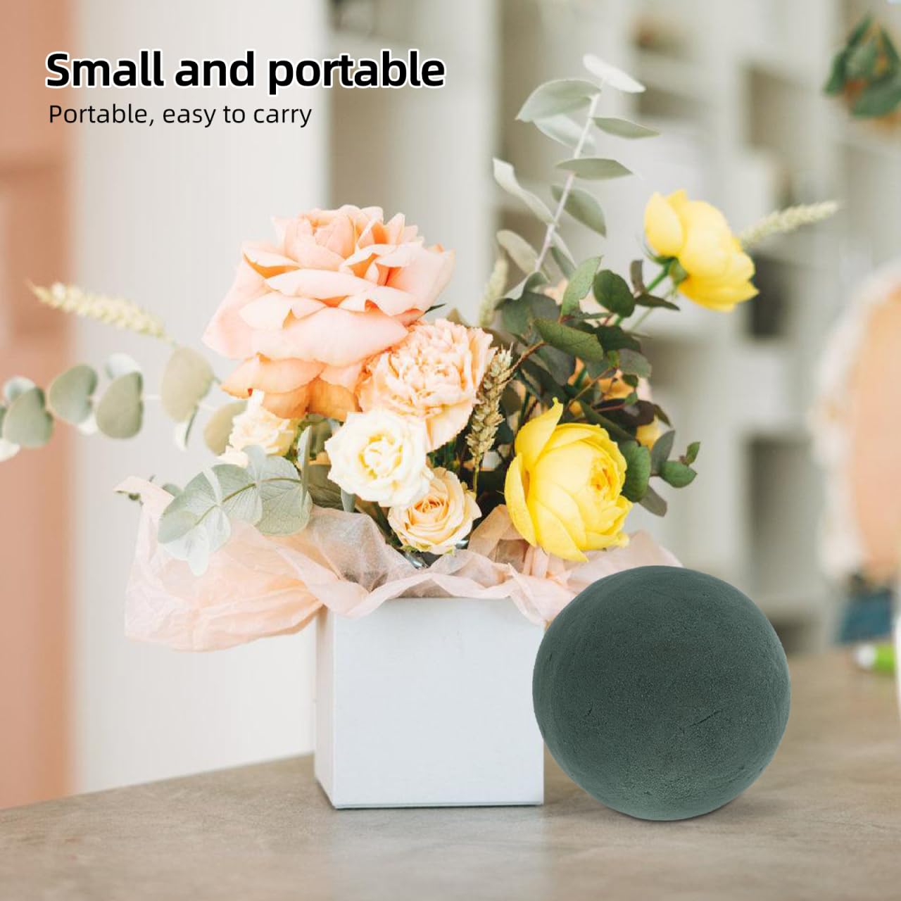 DOITOOL 8 Pcs Floral Foam Balls 3.54'' Round Green Wet Dry Flower Foam Arrangement Spheres for Fresh Artificial Plant Centerpiece DIY Craft Supplies Wedding Birthdays Home Decor