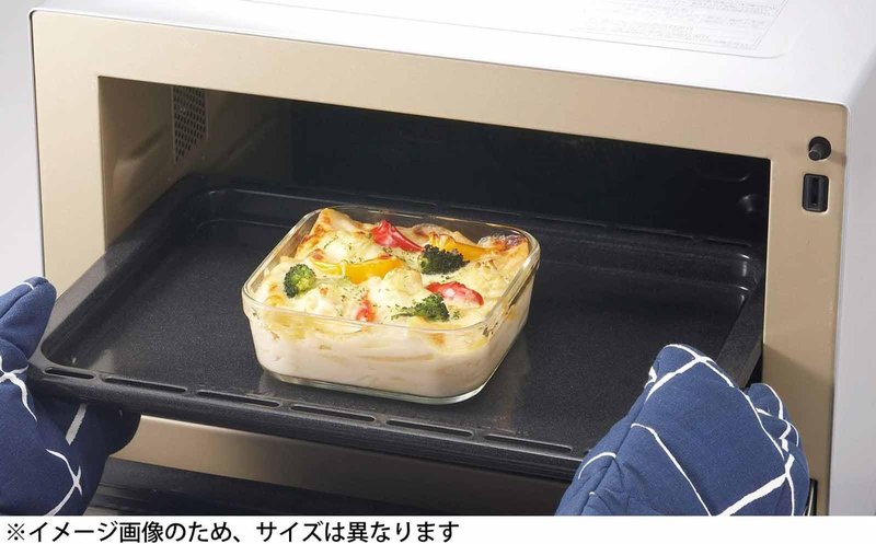 iwaki KC3240N-G Heat-resistant Glass Storage Container, Green, Square Shape, 15.9 fl oz (450 ml) x 4 Pieces, Rice, 1 Pair Pack & Range