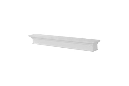 Pearl Mantels ARYB72610 Premium Grade A MDF White mantel shelf, Crisp White paint, 72"L x 9"D x 8"H, The perfect compliment to your hearth and home