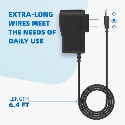 Power Supply for Trash Can, 6V AC Power Adapter for iTouchless 13 Gallon Trash Can, 6.4Ft Long Cord