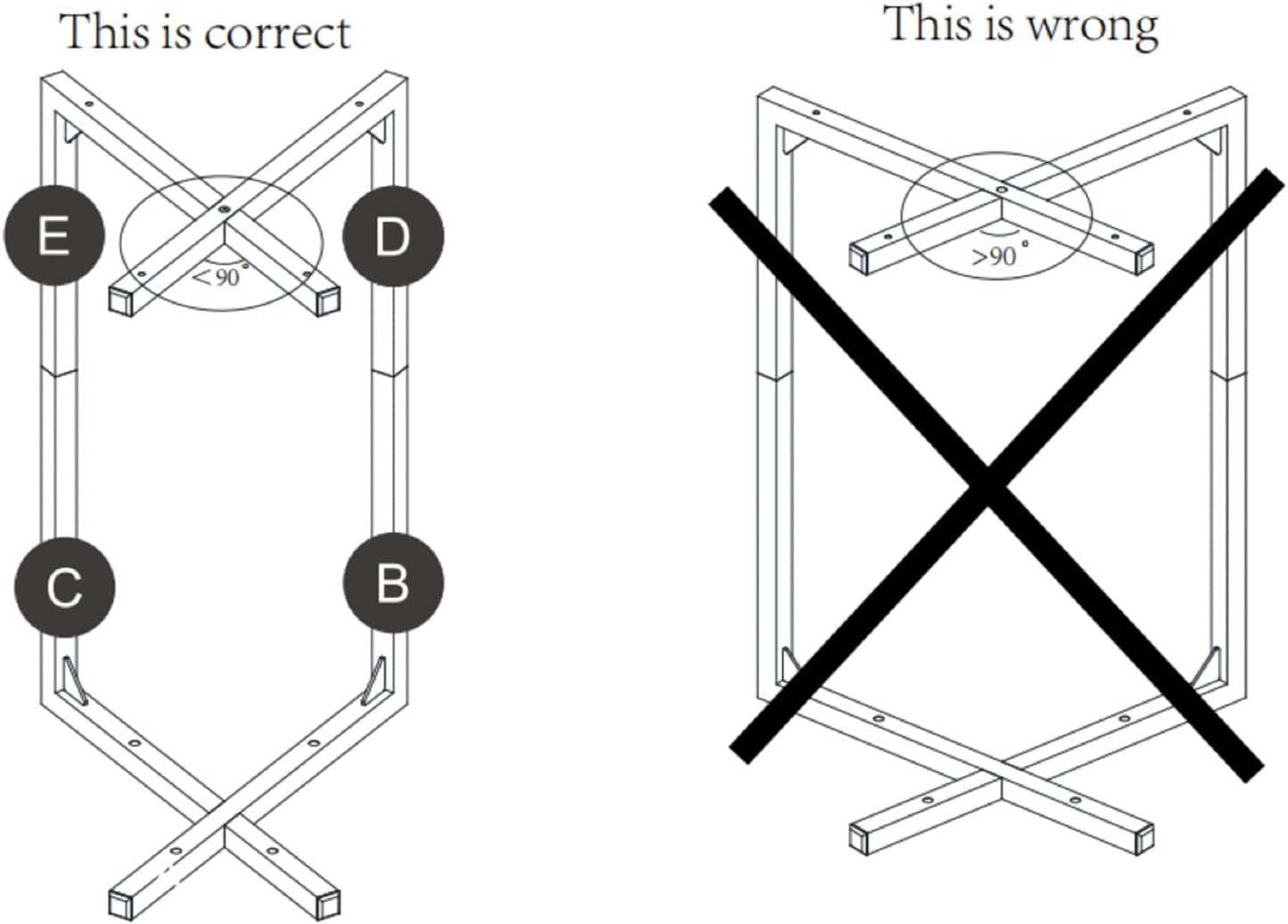 NEFROM Set 2, ET-X-BK2 C-Shaped End Tables, Sofa TV Trays of Small Couch Side Table for Living Room, Bedroom, Bedside