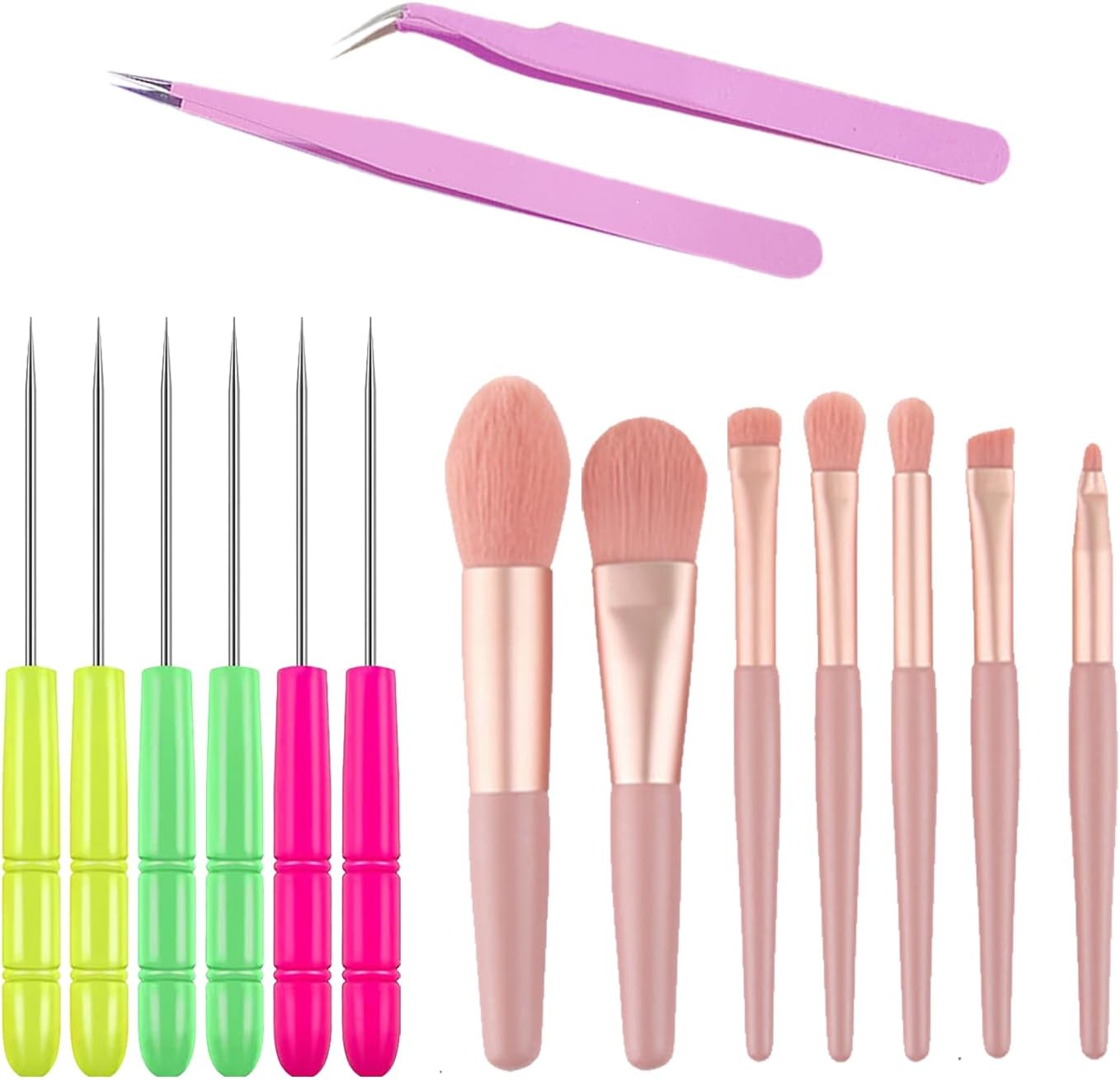 Cake Decorating Tool Set - 15 Pcs Cookie Decorating Supplies Kit with Brushes, Scriber Needles