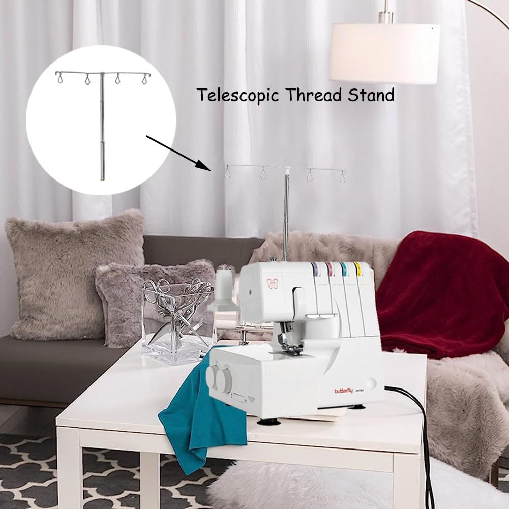 YEQIN Telescopic Thread Stand Compatible with Singer 14CG, 14HD, 14SH, 14U, 14U234 Serger Overlock Machine