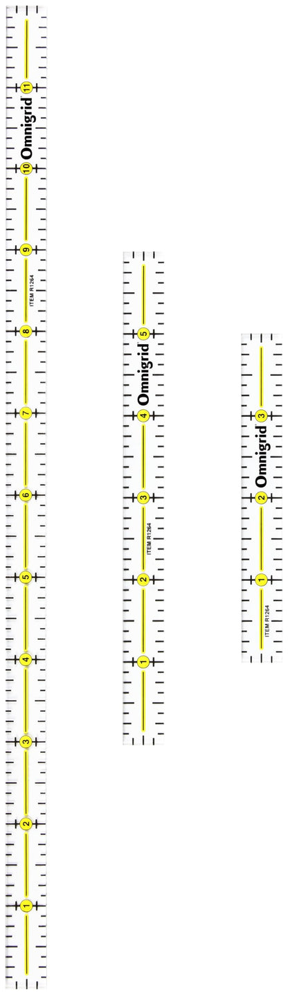 Dritz Omnigrid Marking Ruler Trio Set with Lengths 4", 6", 12"