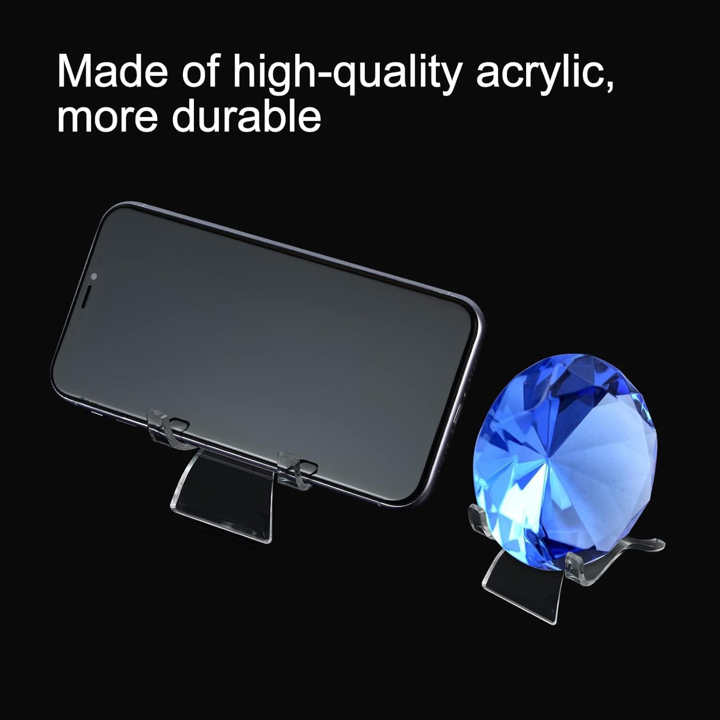 Rock Display Stand, 36 PCS Acrylic Holder for Small Items: Crystal, Rock Painting, Geodes, Mineral, Agate, Fossil,