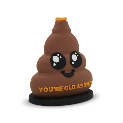 GOOFBALLS Funny Birthday Candle Holder – Humorous Party Decoration & Gag Gift – Quirky Cake Topper for Adults & Friends - Old as Shit