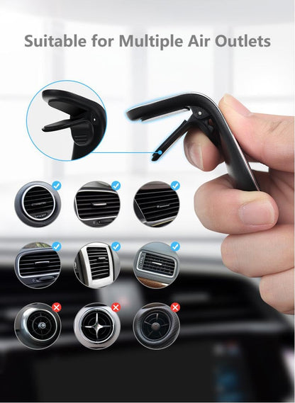 Magnetic Phone Holder for Air Vent,Magnetic Navigation Bracket,360° Rotatable Car Phone Mount,Magnet Universal Car Cellphone Holder,Strong Magnet Mount for Any Smartphone