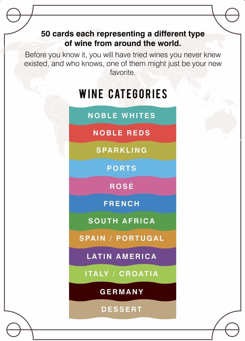 VINO CARDS SMELL DARK FRUIT TASTE BLACKPEPPER PAIRS WITH LAMB GOUDA BEEF Vino Cards: Wine Tasting Game - Complete