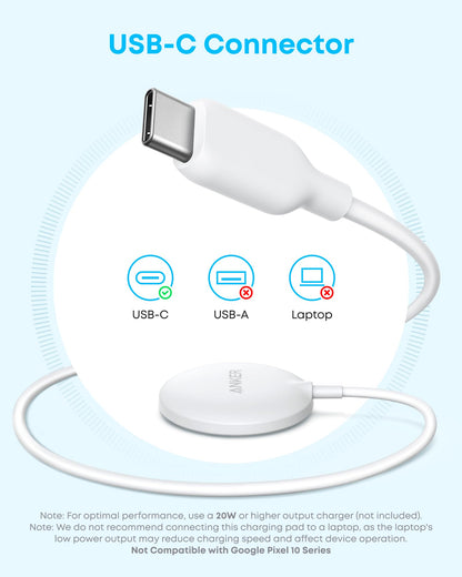 Anker Zolo Magnetic Wireless Charger, 2-Pack Qi2 Certified 15W MagSafe-Compatible Wireless Charging Pad, for iPhone 17/16/15/14/13 Series, AirPods, and More (Not for Pixel, Adapter Not Included)