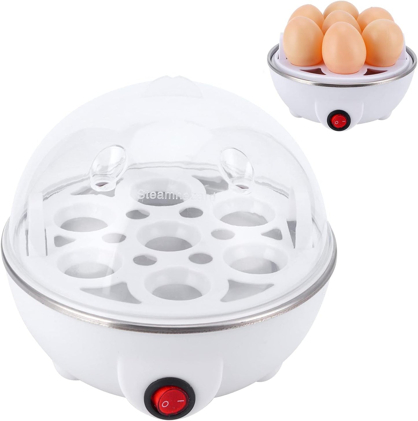 Rapid Egg Cooker, Electric Eggs Boiler Maker, Multifunctional Mini Steamer for Kitchen Use (US)